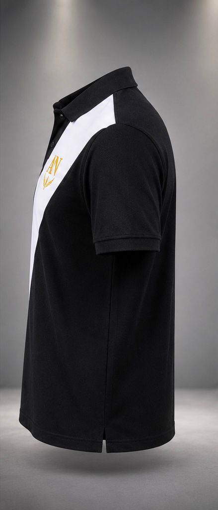 AN Signature Polo Shirt – Black & White