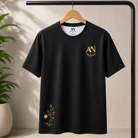 AN Custom Arabic Name Tee – Premium Black Edition ⭐