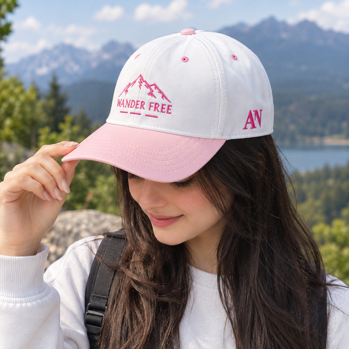 AN Wander Free Pink & White Cap