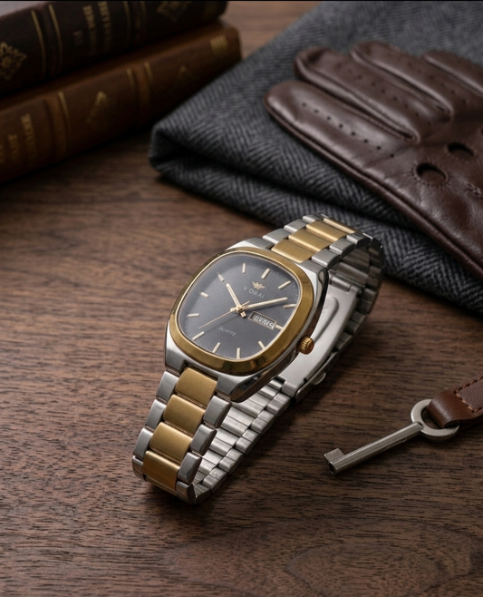 VOKAI Two-Tone Classic Quartz Watch