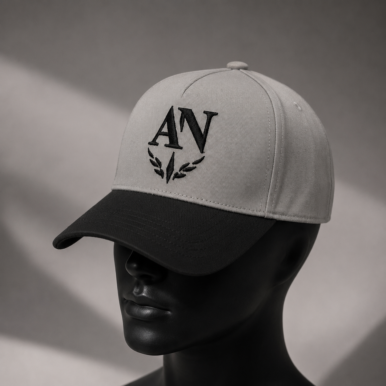 AN Premium Embroidered Two-Tone Baseball Cap – Adjustable Unisex Cotton Cap