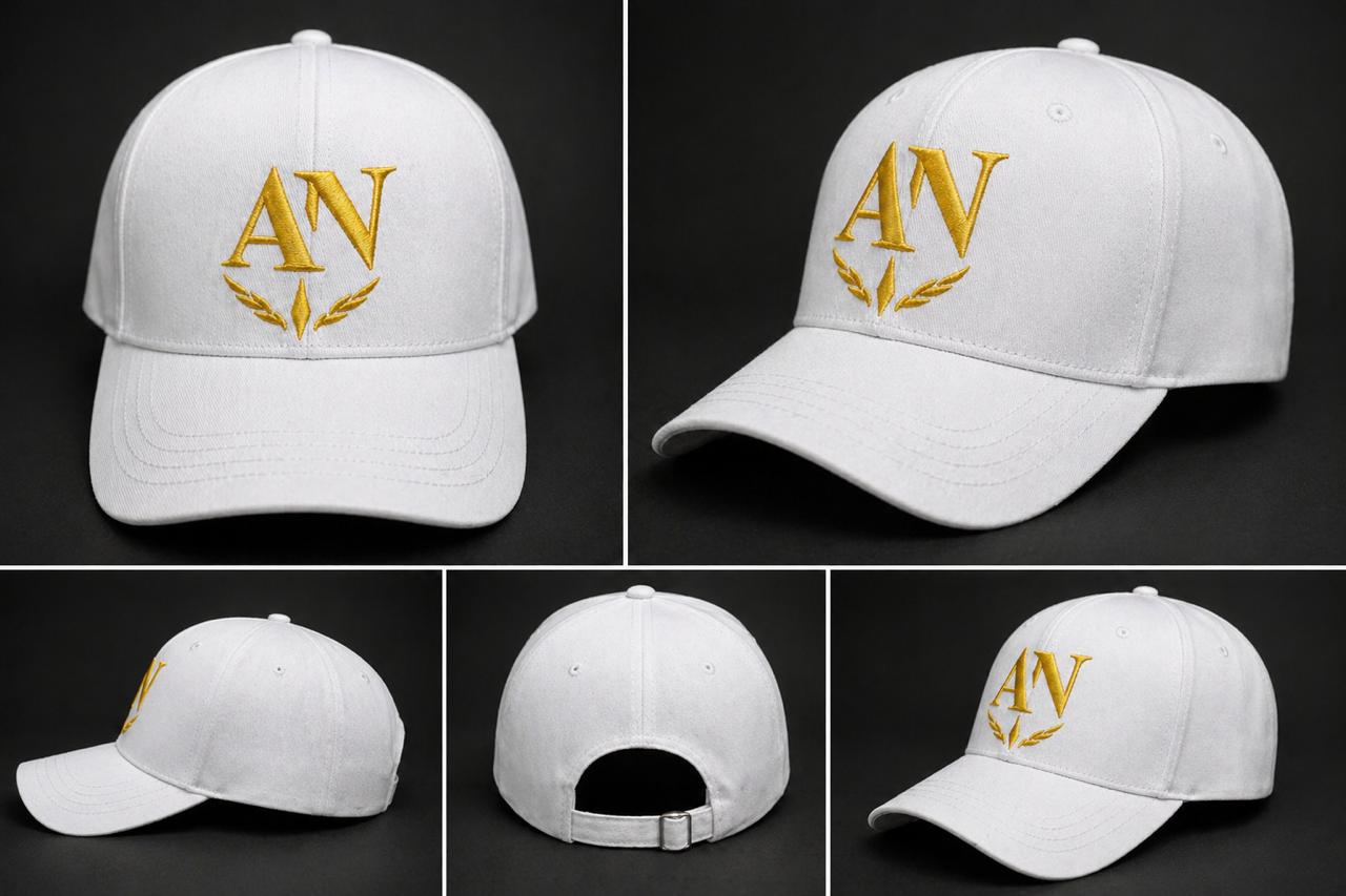 Premium White Embroidered Cap